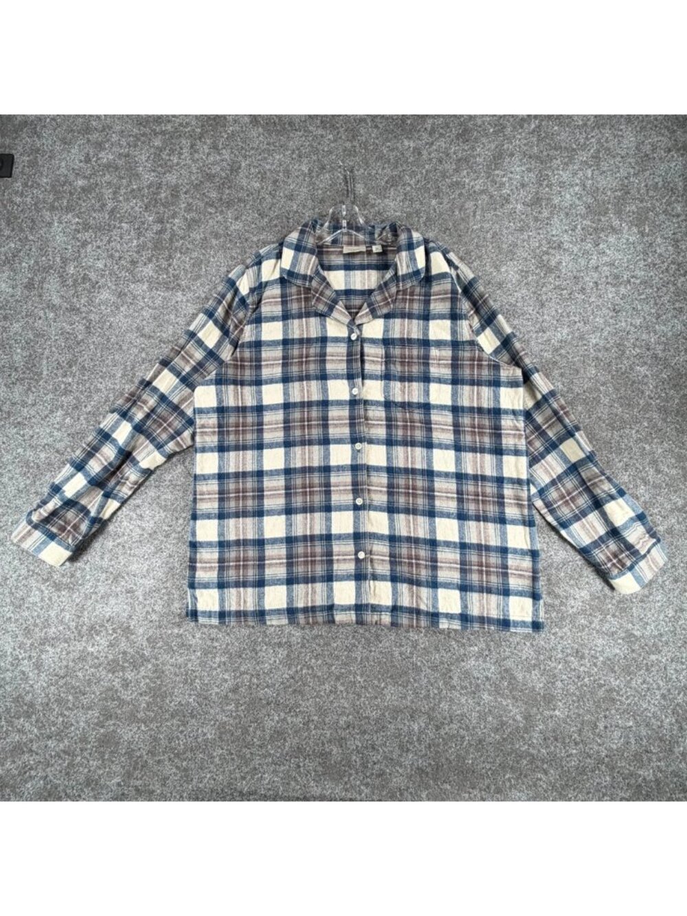 L.L.Bean Scotch Flannel Shirt Womens XL Multicolor Tartan Plaid Regular Fit